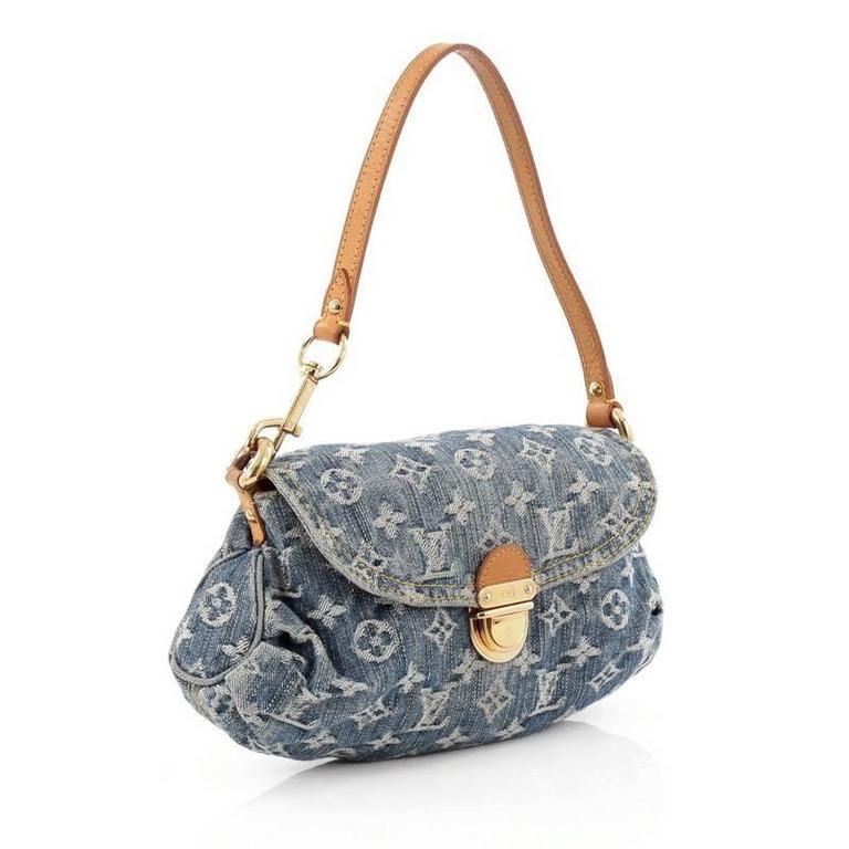 Louis Vuitton Pleaty Handbag Denim Mini at 1stDibs