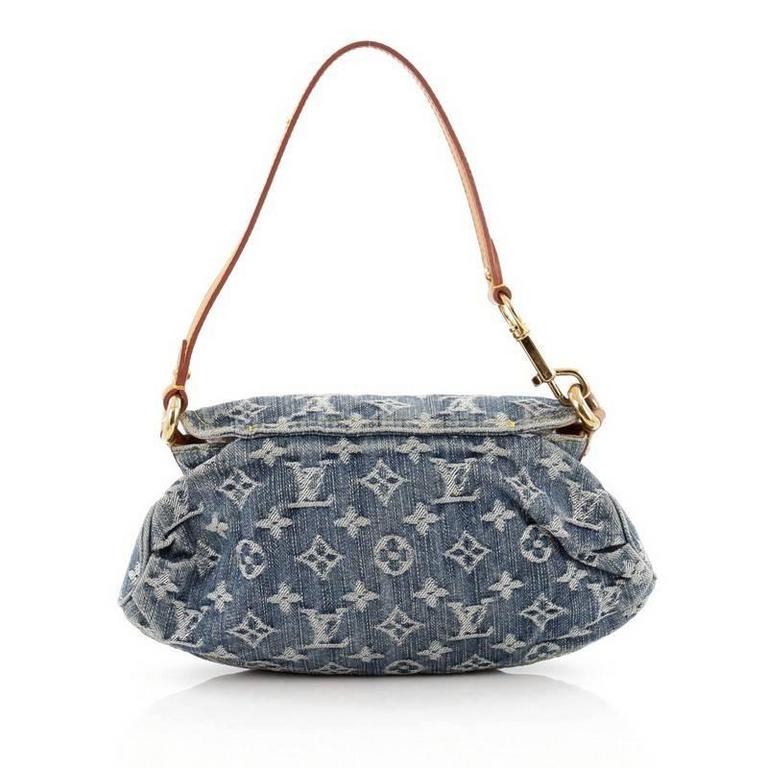 Louis Vuitton Pleaty Handbag Denim Mini at 1stdibs
