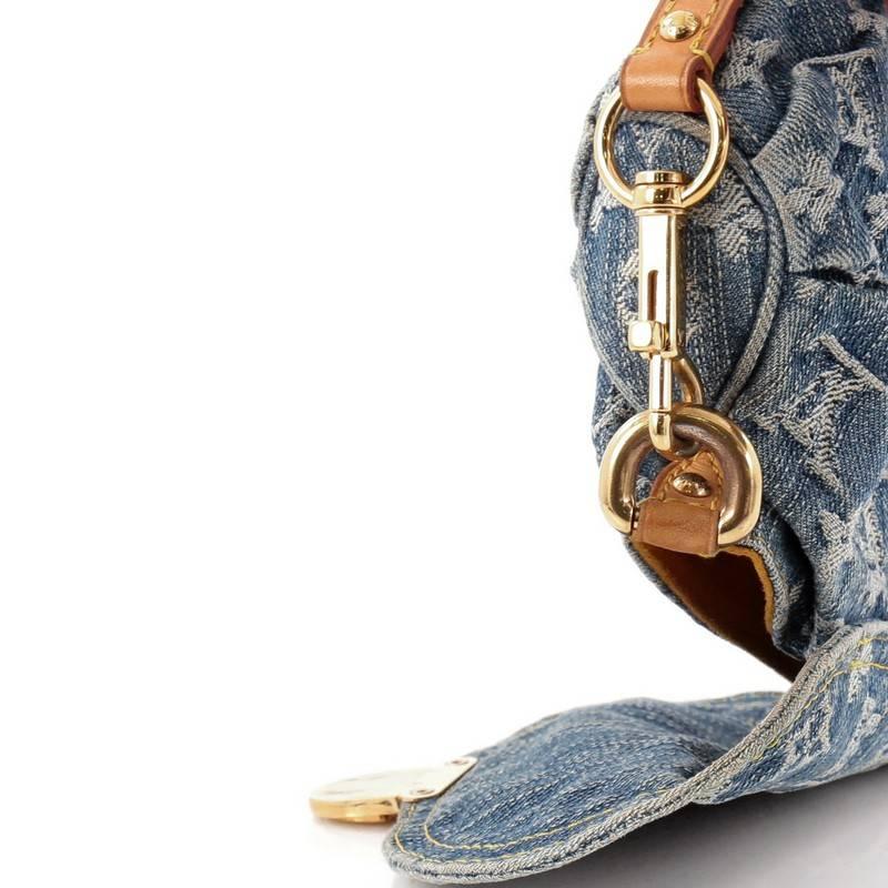 Louis Vuitton Pleaty Handbag Denim Mini 4