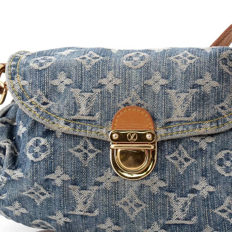 Louis Vuitton Pleaty Handbag Denim Mini 3