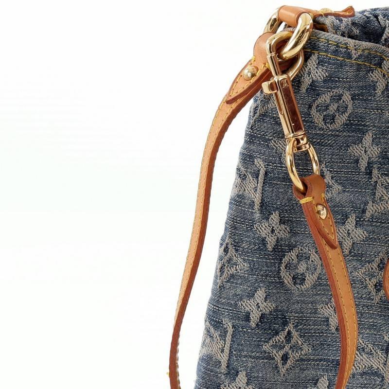 Louis Vuitton Pleaty Handbag Denim Mini 5