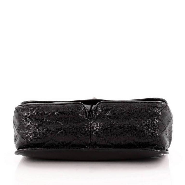 Chanel Natural Beauty Split Pocket Flap Bag Quilted Caviar Medium