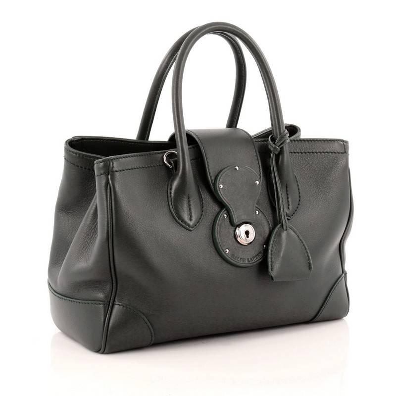 Black Ralph Lauren Collection Ricky Tote Leather Small