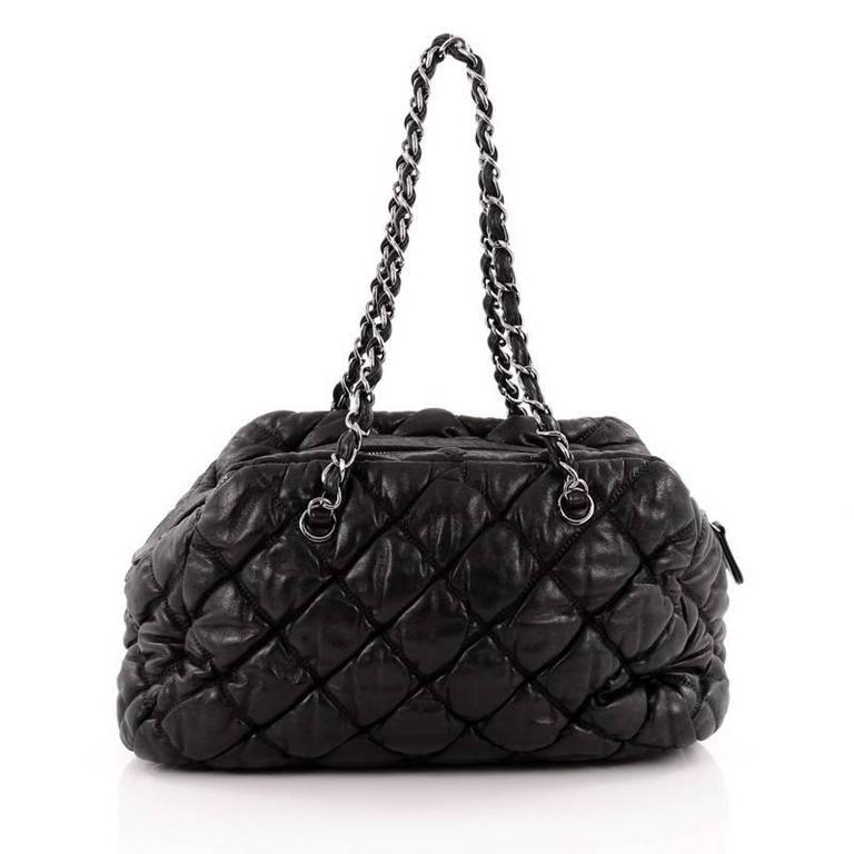 Chanel Bubble Bowler Bag Quilted Lambskin Medium at 1stDibs