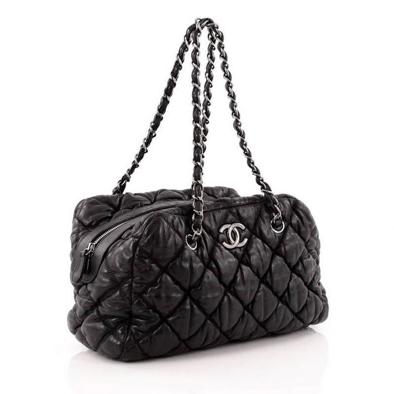 Vintage Chanel Black Vertical Quilted Lambskin Medium Chain Flap Bag 2282428 070523 Off