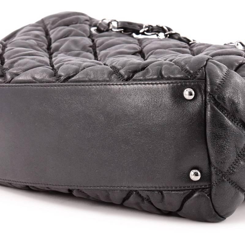 Chanel Bubble Bowler Bag Quilted Lambskin Medium In Good Condition In NY, NY