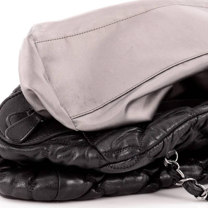 Women's or Men's Chanel Bubble Bowler Bag Quilted Lambskin Medium