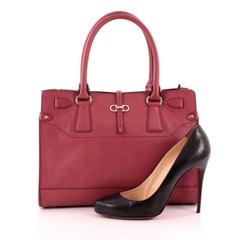 Salvatore Ferragamo Briana Tote Saffiano Leather Small