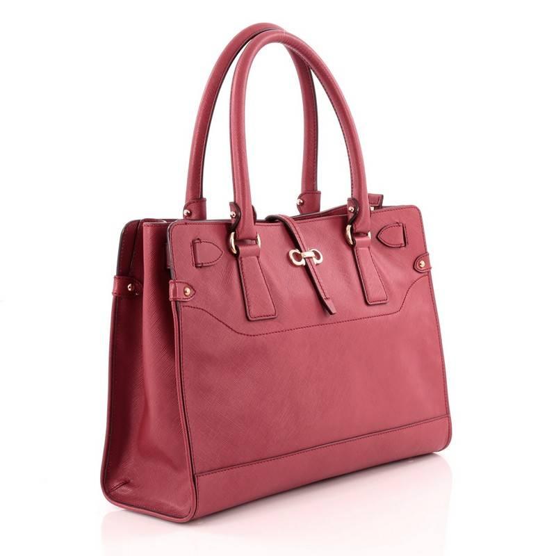 salvatore ferragamo briana leather tote