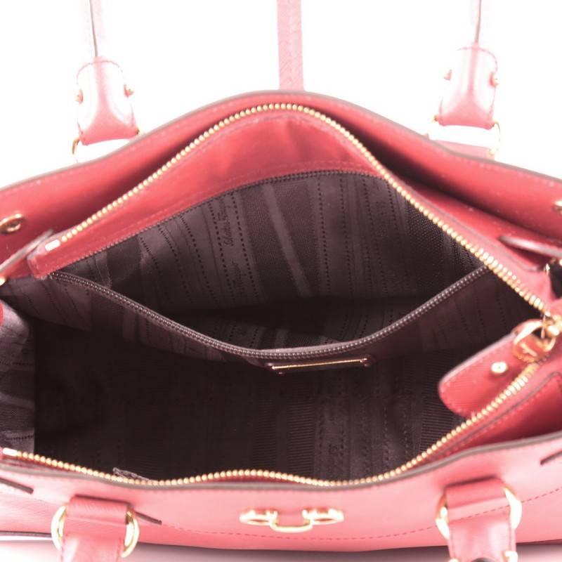 Salvatore Ferragamo Briana Tote Saffiano Leather Small In Good Condition In NY, NY