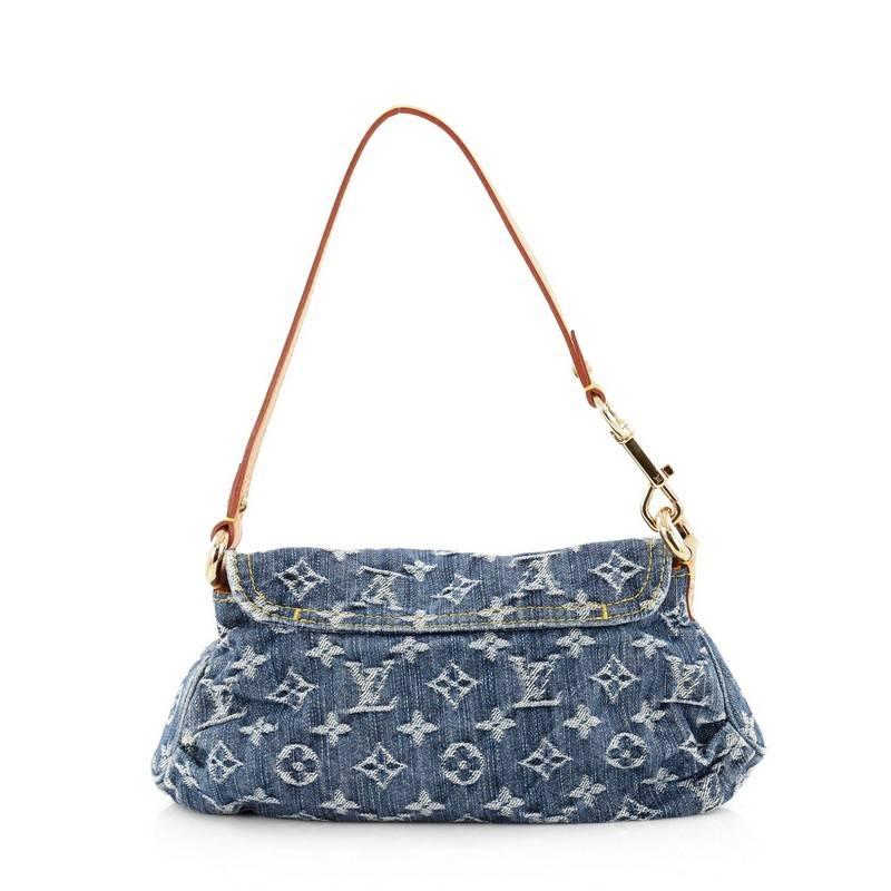 Men's Louis Vuitton Pleaty Handbag Denim Mini