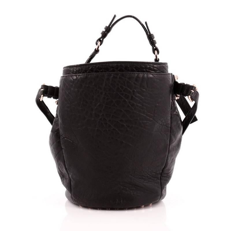Alexander Wang Diego Bucket Bag Leather Large In Good Condition In NY, NY