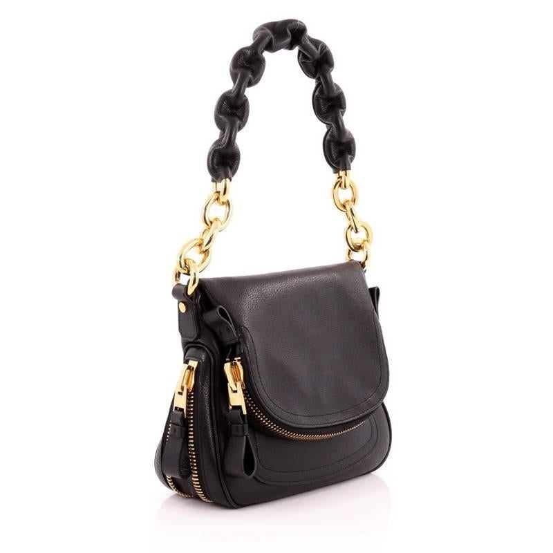 Black Tom Ford Chain Jennifer Shoulder Bag Leather Medium