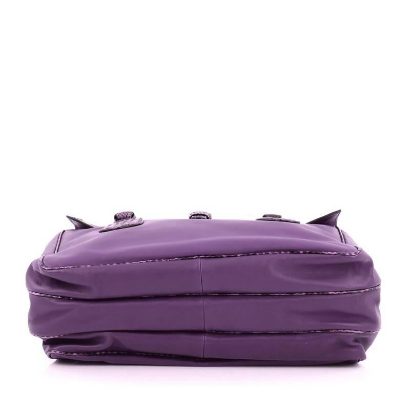 Women's Bottega Veneta Double Sided Buckle Top Handle Bag Leather with Python Detail Lar