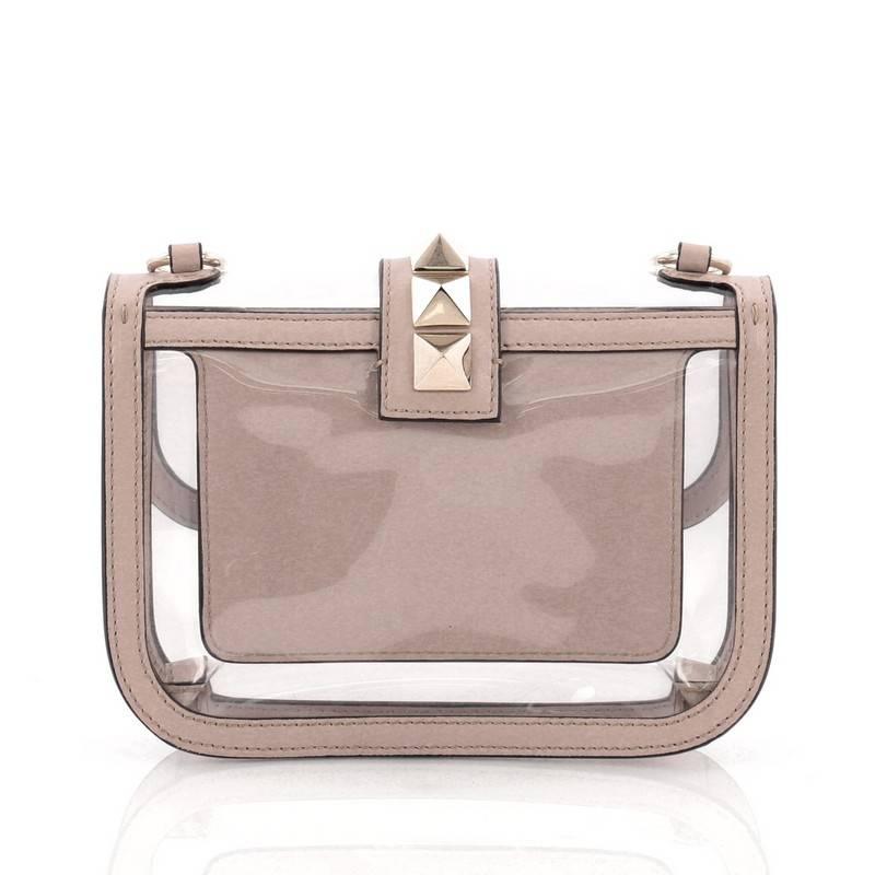 Valentino Glam Lock Shoulder Bag PVC Small In Good Condition In NY, NY