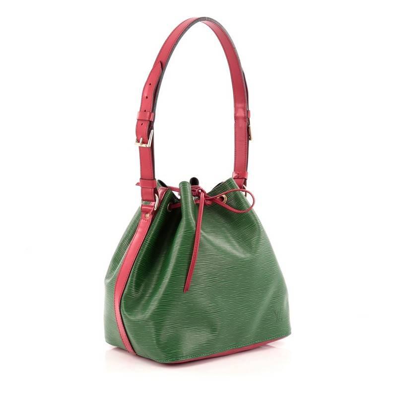 Black Louis Vuitton Petit Noe Handbag Epi Leather