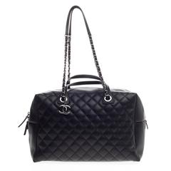 Chanel Feather Weight Bowling Bag Quilted Calfskin Large