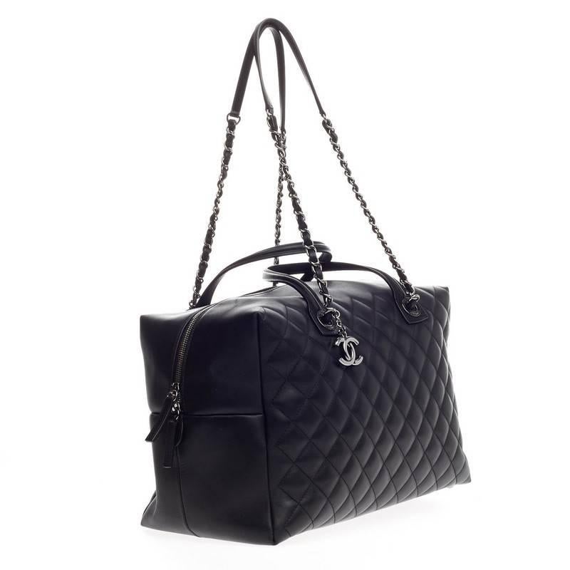 chanel quilted bowler bag