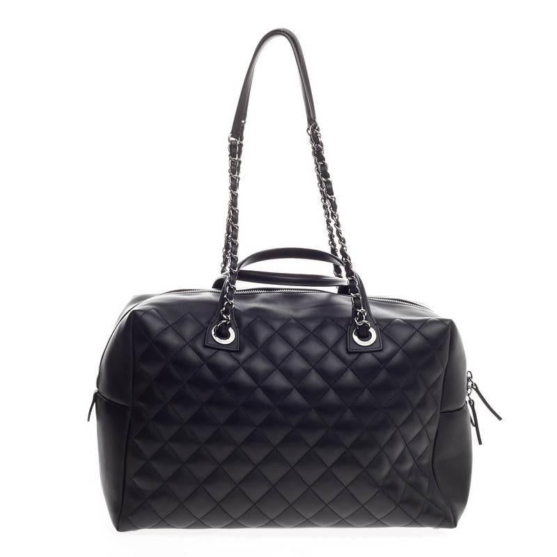 chanel quilted bowling bag