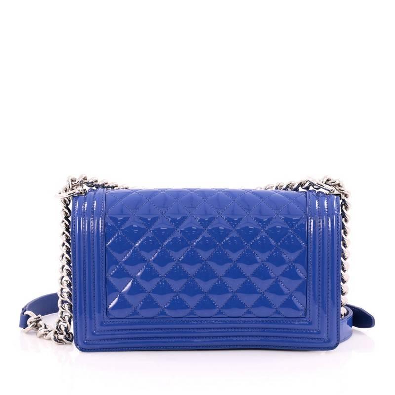 Chanel Boy Flap Bag Quilted Plexiglass Patent Old Medium at 1stDibs