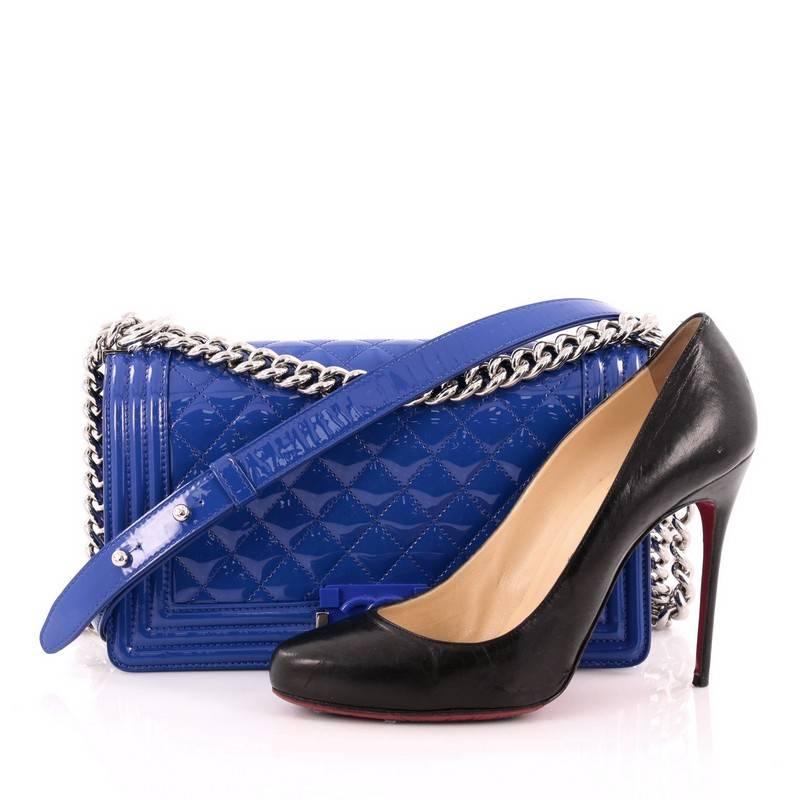 Chanel Boy Flap Bag Quilted Plexiglass Patent Old Medium at 1stDibs
