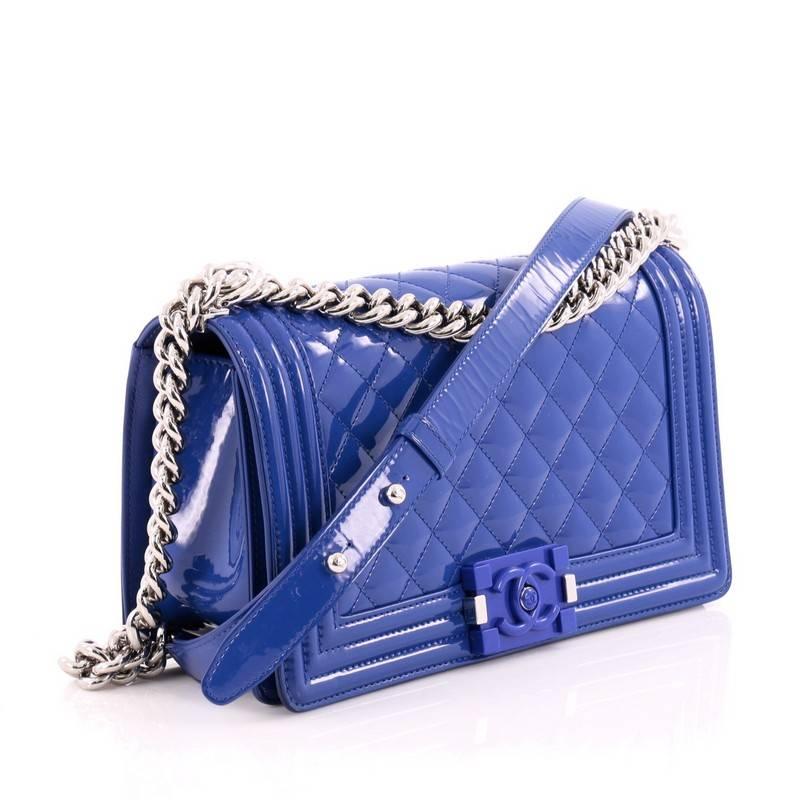 Chanel Boy Flap Bag Quilted Plexiglass Patent Old Medium at 1stDibs
