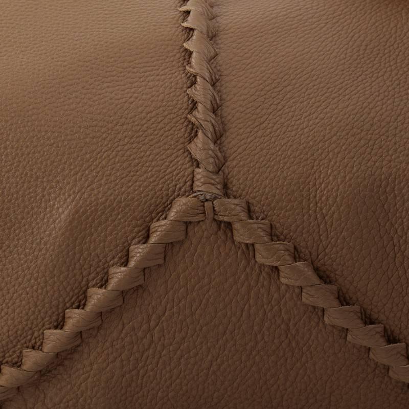 Bottega Veneta Shoulder Bag Cervo Leather with Intrecciato Detail Large 2
