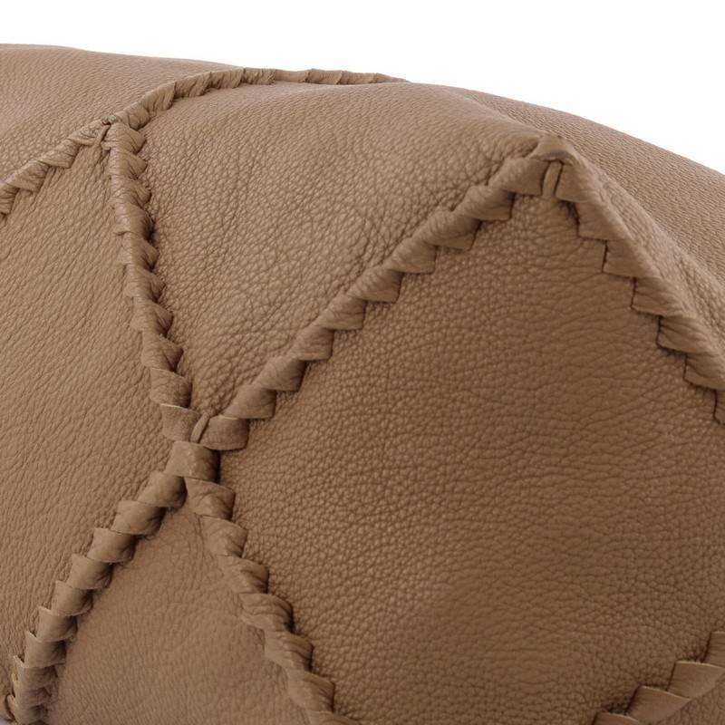Bottega Veneta Shoulder Bag Cervo Leather with Intrecciato Detail Large 1