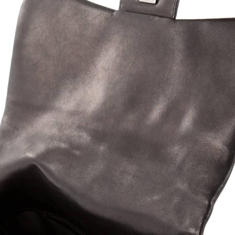 Black Chanel Tweed Petals Camellia Flap Bag Patent Medium