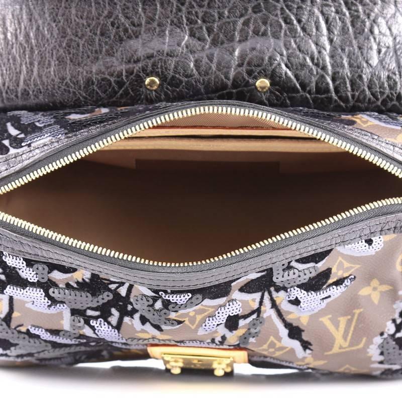 Black Louis Vuitton Carrousel Handbag Limited Edition Fleur De Jais