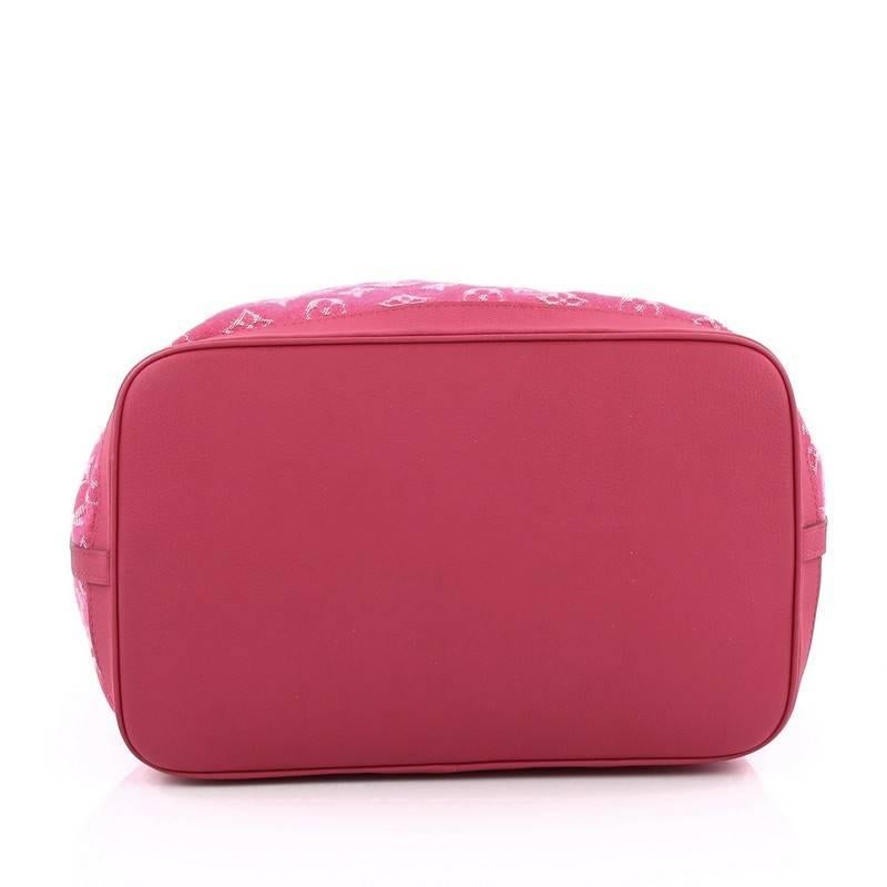 Pink Louis Vuitton Noefull Handbag Denim MM