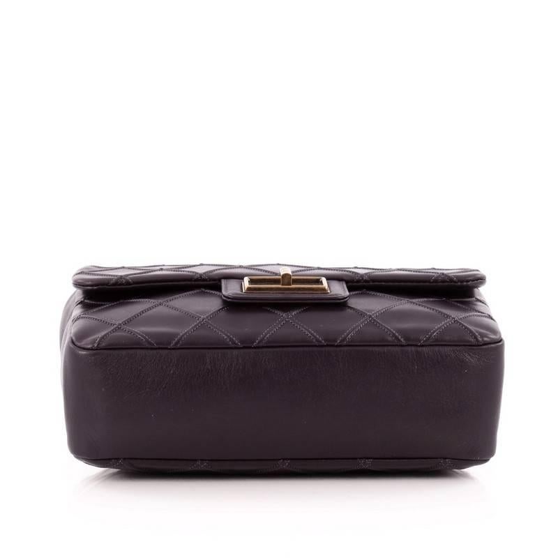Black Chanel Cosmos Flap Bag Quilted Calfskin Medium