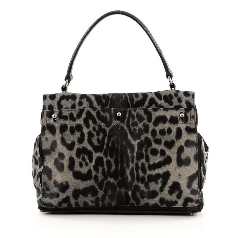 Saint Laurent Muse Two Handbag Leopard Print Pony Hair Medium In Good Condition In NY, NY