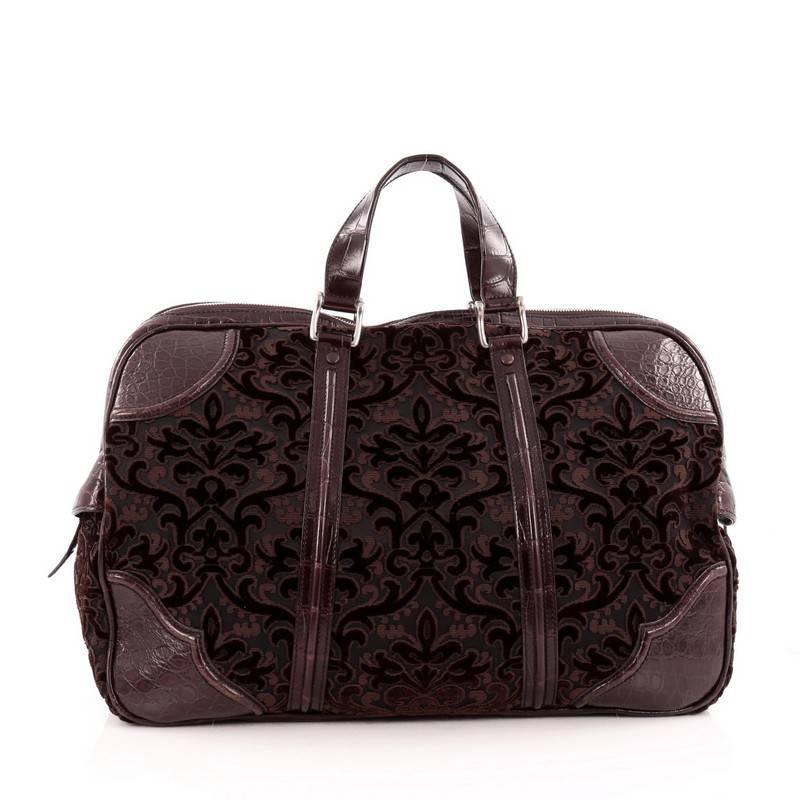 velvet duffle bag