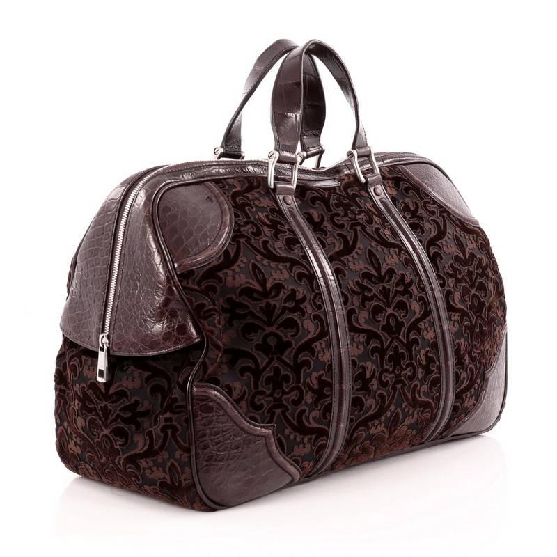 gucci velvet duffle bag