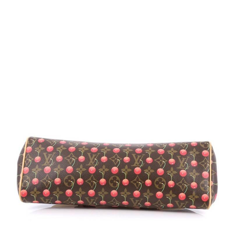 Louis Vuitton Sac Fermoir Handtasche Limited Edition Cerises mit Eidechse GM für Damen oder Herren
