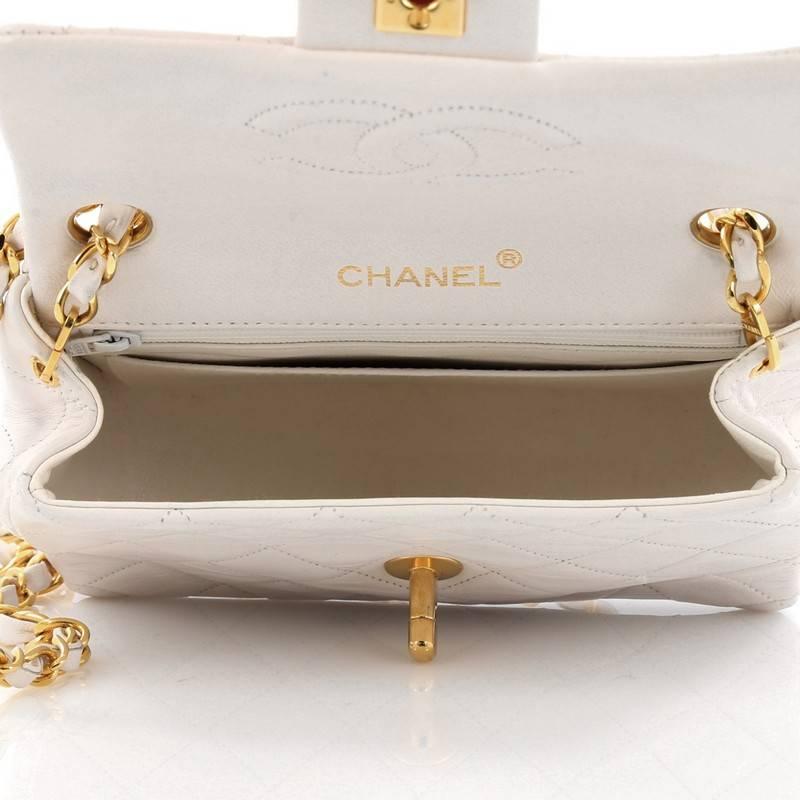 Women's or Men's Chanel Vintage Square Classic Single Flap Bag Quilted Lambskin Mini