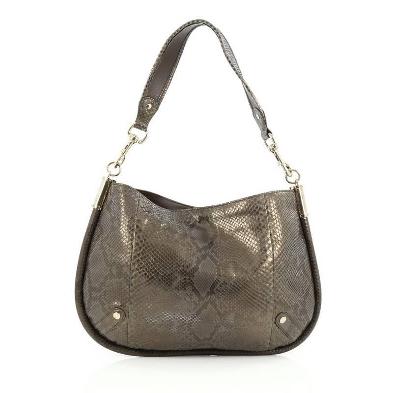 Gucci Britt Shoulder Bag Python In Good Condition In NY, NY