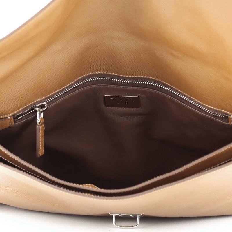 Prada Push Lock Portfolio Handbag Studded Saffiano Leather Large 1