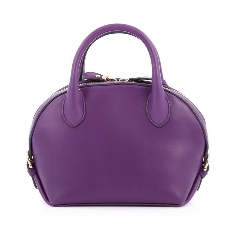 Salvatore Ferragamo Fiamma Satchel Leather Mini In Good Condition In NY, NY