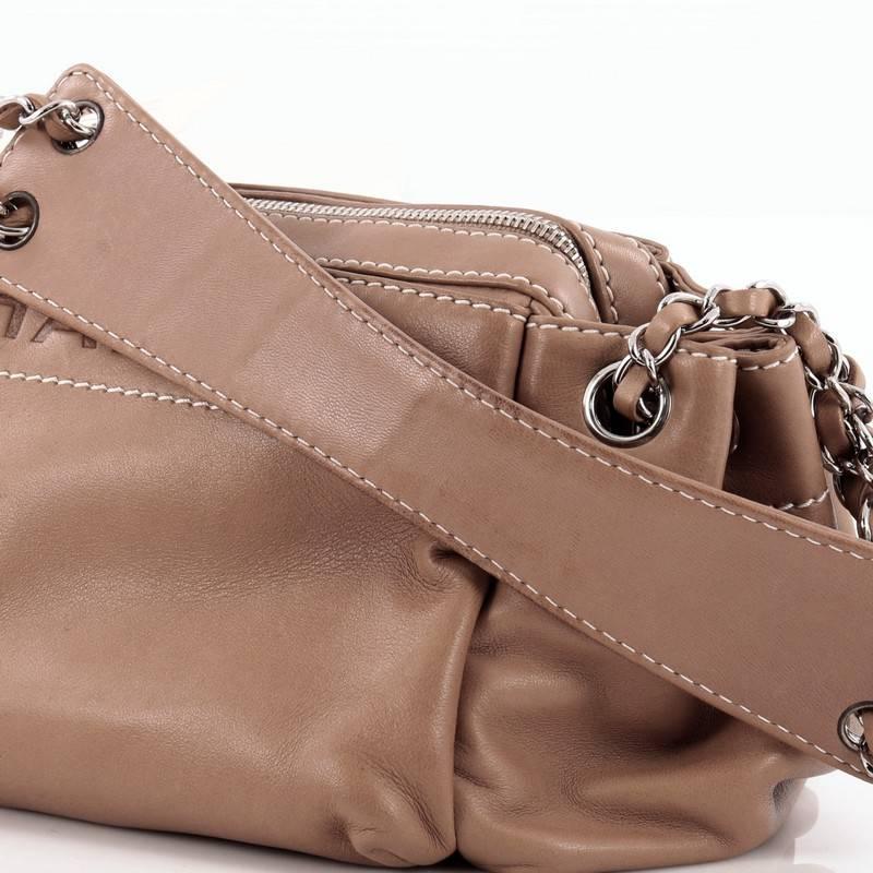 Chanel LAX Accordion Camera Bag Leather Small In Good Condition In NY, NY
