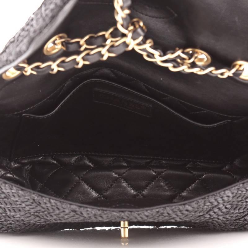 Chanel CC Chain Flap Bag Raffia Medium 2