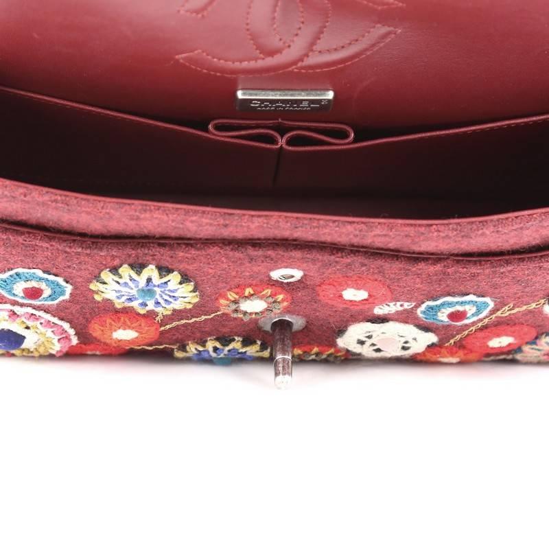 Brown Chanel Paris-Salzburg Flap Bag Embroidered Felt Medium