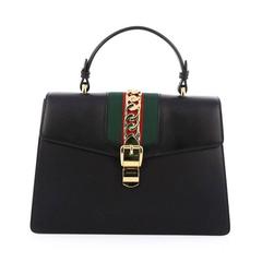 Gucci Sylvie Top Handle Bag Leather