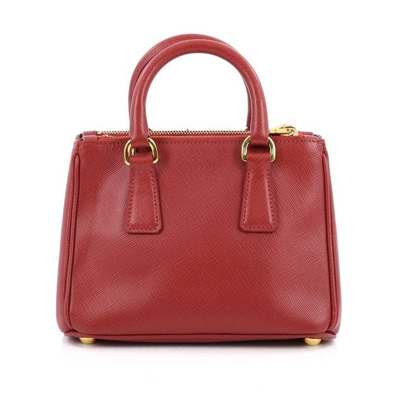 Prada Galleria Crossbody Bag Saffiano Leather Mini In Good Condition In NY, NY