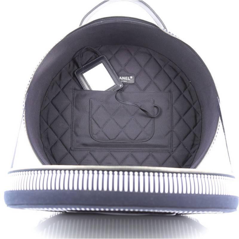Black Chanel Hat Box Handbag Fabric