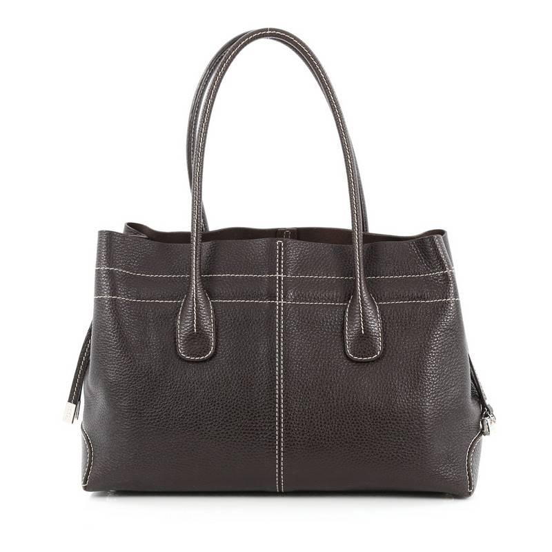 Tod's Classic D-Bag Tote Leather Small In Good Condition In NY, NY