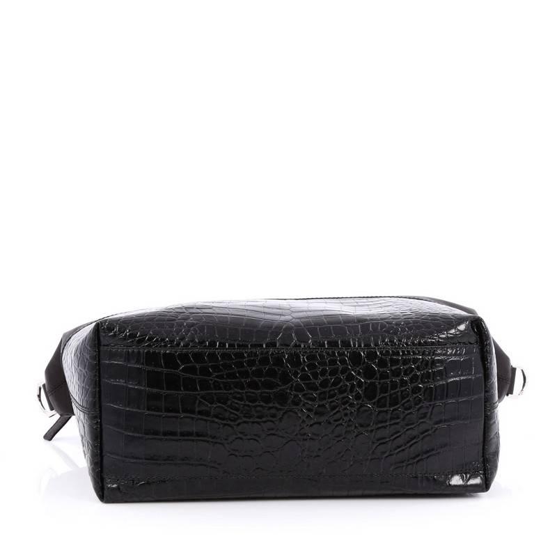 Women's or Men's Givenchy Nightingale Satchel Leather and Crocodile Embossed Medium