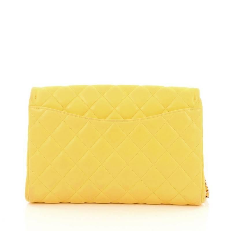 Chanel Clutch with Chain Quilted Lambskin In Good Condition In NY, NY