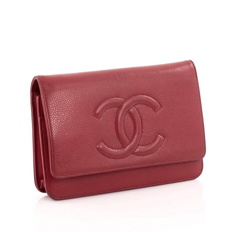 Chanel Timeless Wallet on Chain Caviar In Good Condition In NY, NY